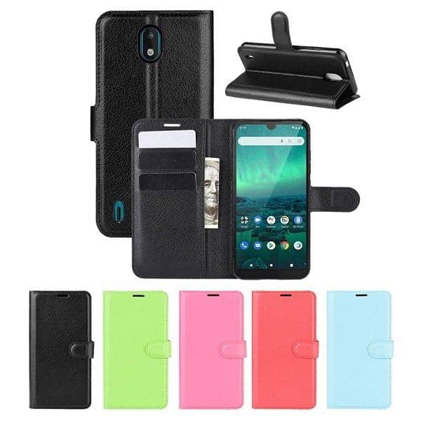 For Nokia Genuine Wallet Leather Flip Stand Case Cover