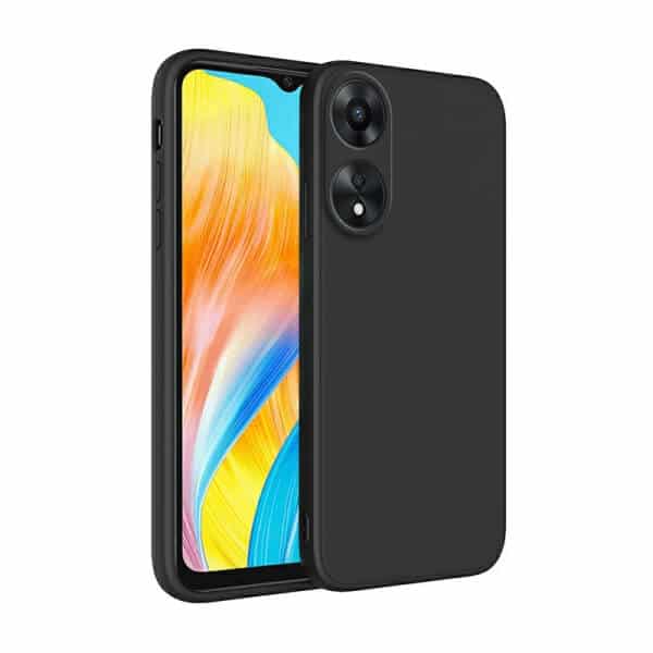 For Oppo A18A38 4G Silicone Silky Soft Touch Full Protective Anti Scratch Cover with Microfiber Lining Back Case