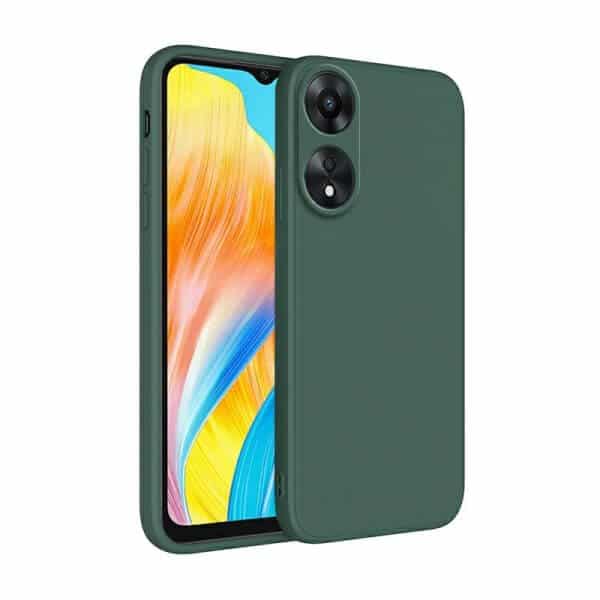 For Oppo A18A38 4G Silicone Silky Soft Touch Full Protective Anti Scratch Cover with Microfiber Lining Back Case
