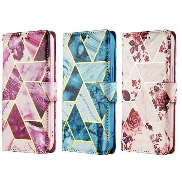 For Samsung Galaxy A Series Case Fashion Marble Painting Pattern Flip Wallet Case Leather Card Slots Stand Cover