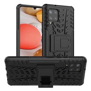 For Samsung Galaxy A42 5G Heavy Duty Case Shockproof Rugged Protective Cover (Black)