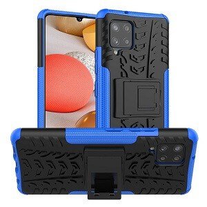 For Samsung Galaxy A42 5G Heavy Duty Case Shockproof Rugged Protective Cover (Blue)