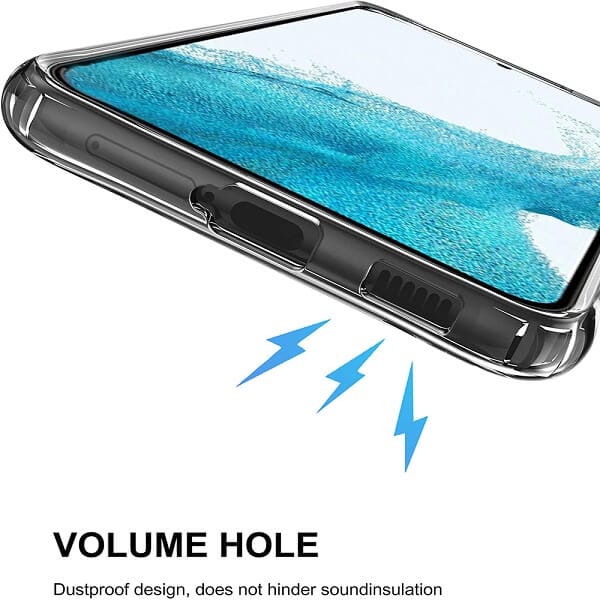 For Samsung Galaxy S22 Clear Case Slim With 4 Corners [Shock Absorption] Hard Back Soft Bumper Cover