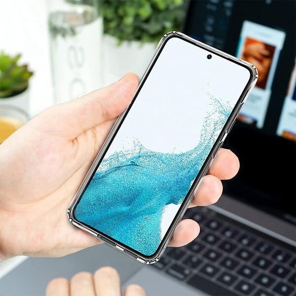 For Samsung Galaxy S22 Clear Case Slim With 4 Corners [Shock Absorption] Hard Back Soft Bumper Cover