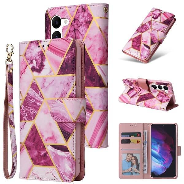 For Samsung Galaxy S Series Case Fashion Marble Painting Pattern Flip Wallet Case Leather Card Slots Stand Cover