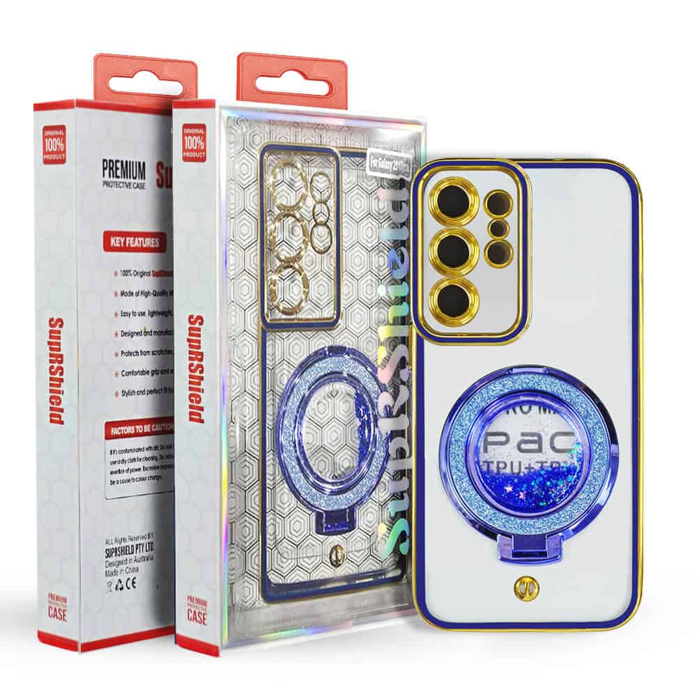 For Samsung Galaxy S22/S23/S24 Ultra/S25/S24/S25+/S25 Ultra Glitter Stand Case Shockproof Case Heavy Duty Protective Back Cover