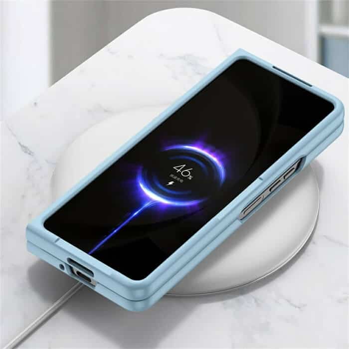For Samsung Galaxy Z Fold 6 Case with S Pen Holder, with Hinge Protection [Front Built-in Screen Protector], Slim Hard PC Shockproof Phone Cover