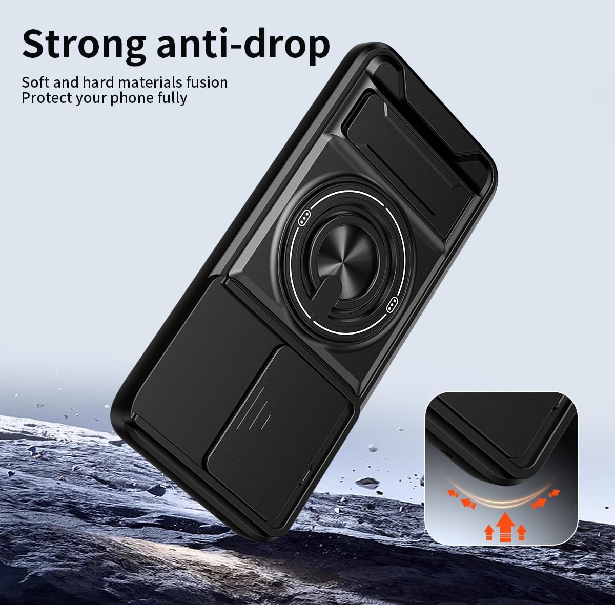 For Motorola Moto Magnetic Ring Rugged Shockproof Case Heavy Duty Protective Back Cover