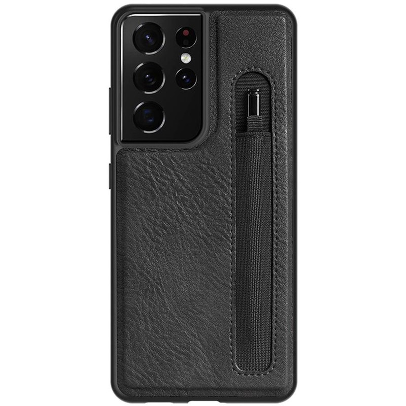 Nillkin For Samsung Galaxy S Series Phone Case with S Pen Holder, PU Leather Protective Case with Flip Cover and Kickstand