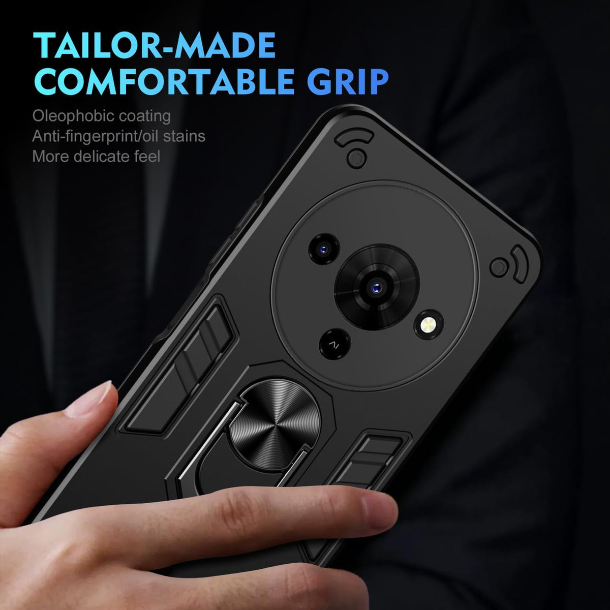 For Telstra T Pro 2 5G Magnetic Ring Rugged Shockproof Case Heavy Duty Protective Back Cover