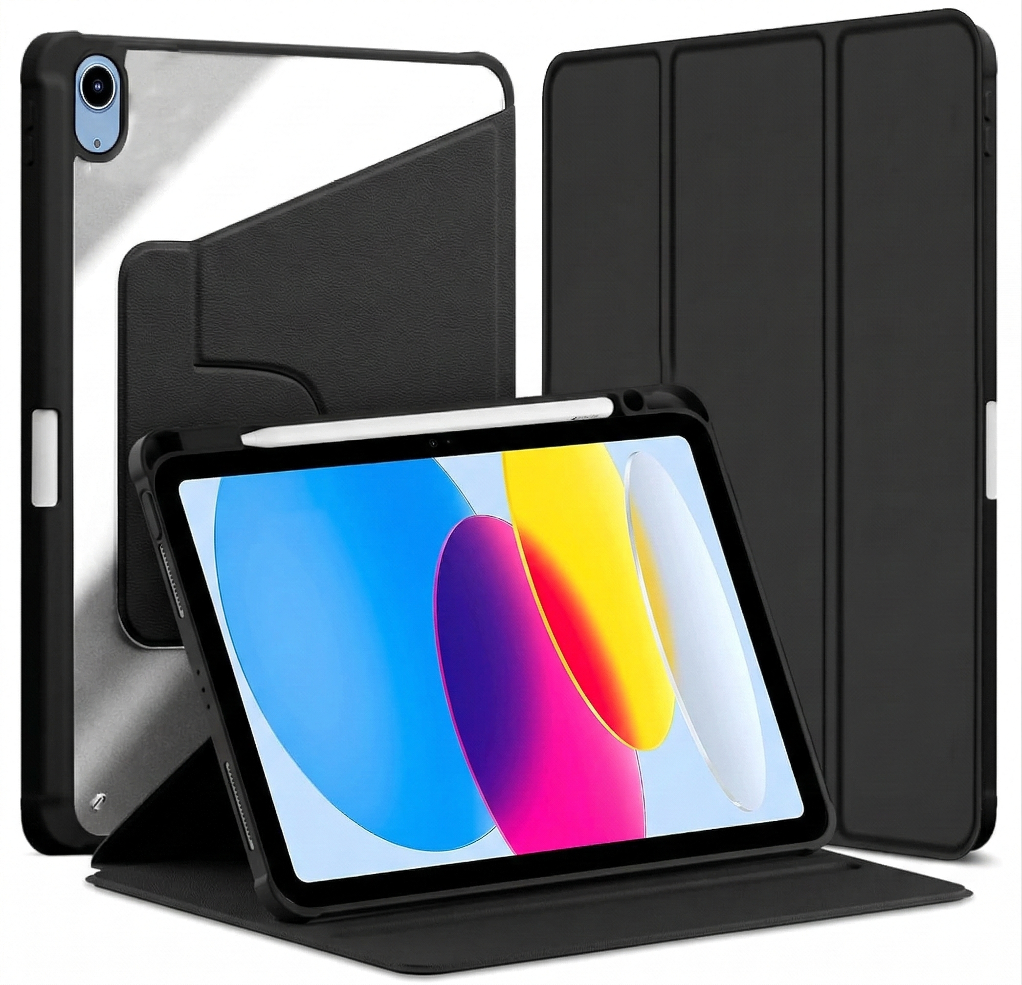 WITH PENCIL HOLDER Rotaing Folio Smart Leather Magnetic Stand Case Cover For Apple iPad 10th Gen / 11th Gen (A16) 2025