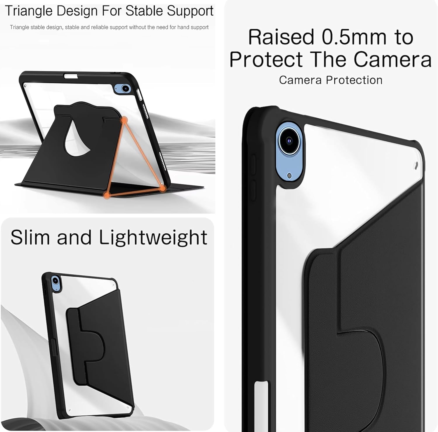 WITH PENCIL HOLDER Rotaing Folio Smart Leather Magnetic Stand Case Cover For Apple iPad 10th Gen / 11th Gen (A16) 2025