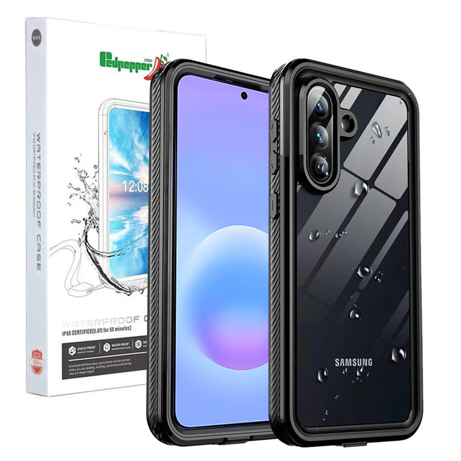 Redpepper For Apple iPhone & Samsung Galaxy S Series [MagSafe Compatible] Waterproof Case Built-in Screen & Camera Lens Protector Cover