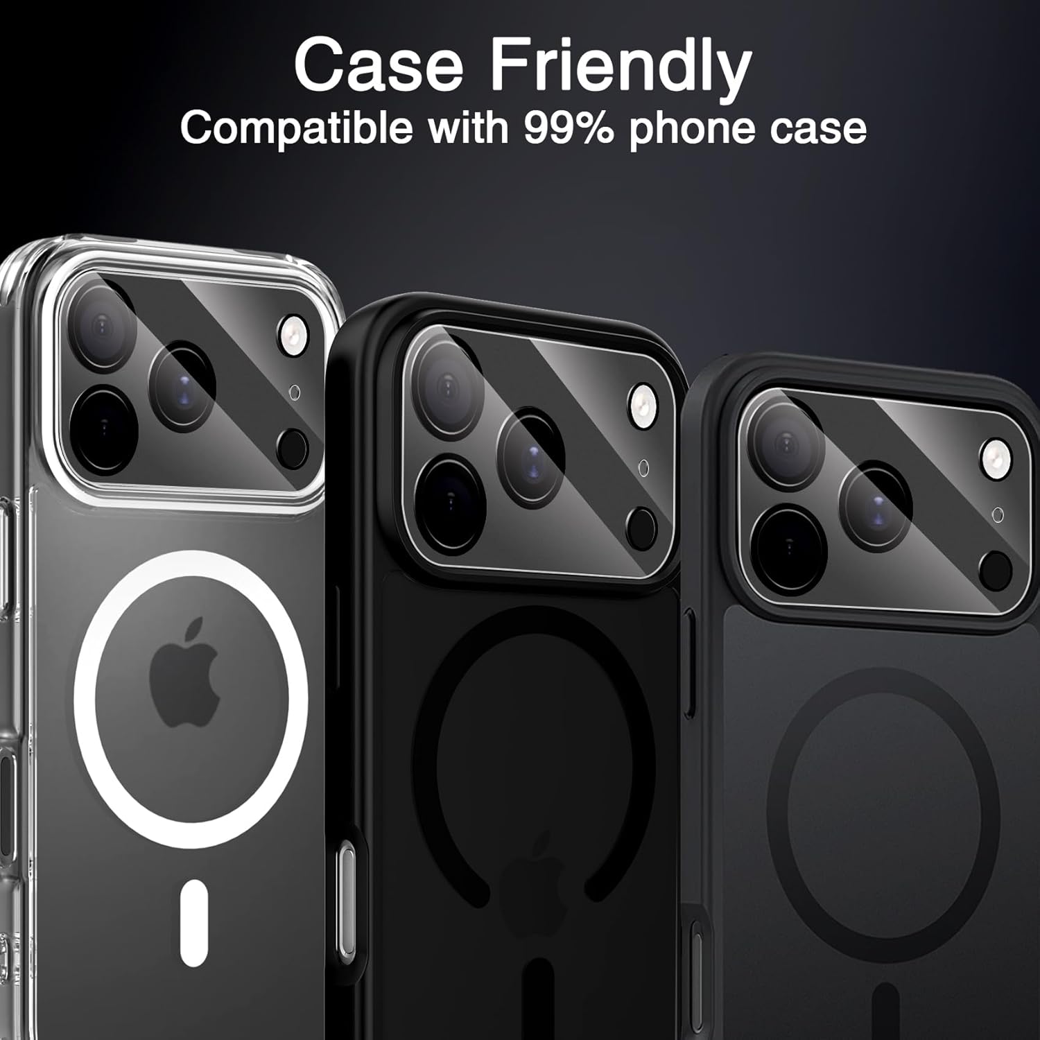 [ 1 Pack ] Apple iPhone Camera Lens Tempered Glass Anti Scratch Film Guard ( Clear and Black )