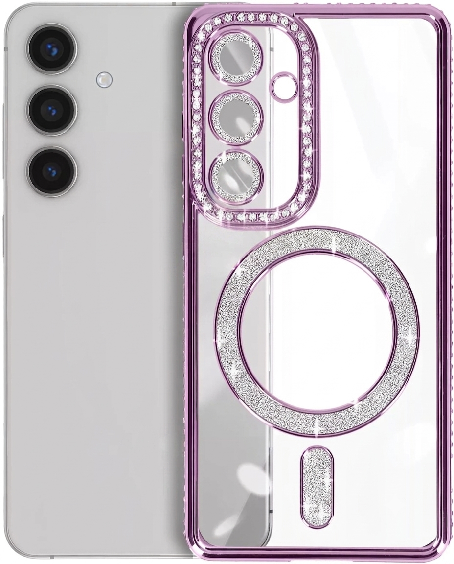 For Samsung Galaxy A Series Case, MagSafe Magnetic Diamond Rhinestone Glitter Crystal Bling Camera Lens Protector Cover