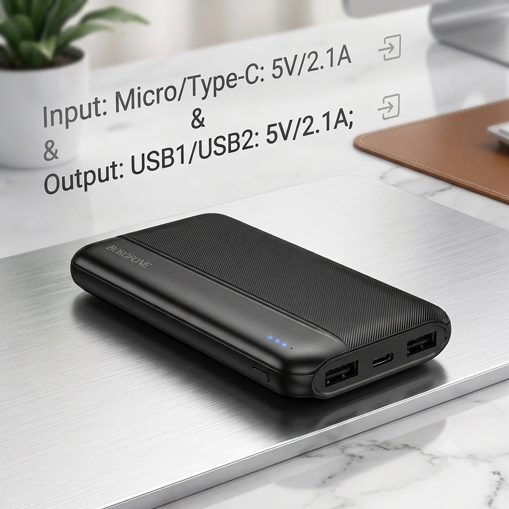CCC (3C) Certified Borofone BJ90 10000mAh Flight Safety Approved Portable Power Bank