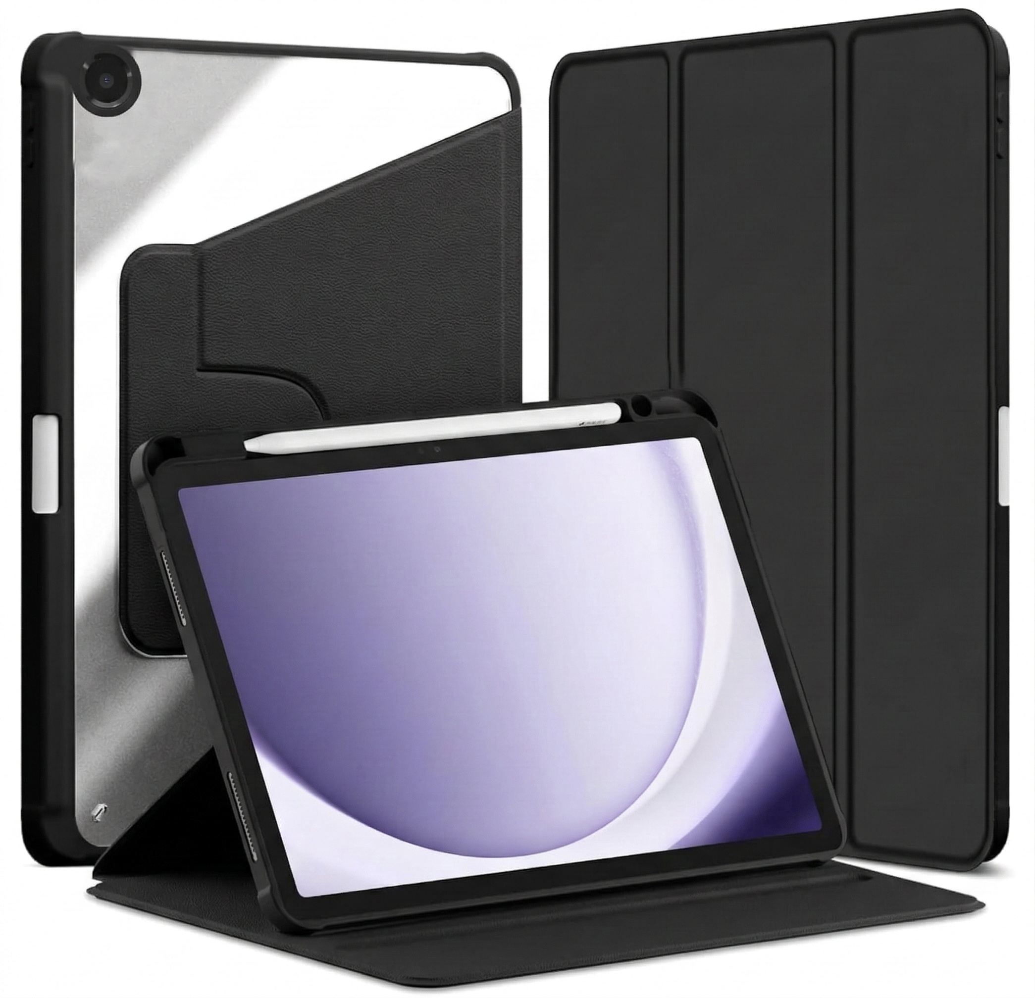 WITH PENCIL HOLDER Rotaing Folio Smart Leather Magnetic Stand Case Cover For Samsung Galaxy Tab A11 A9+ Plus