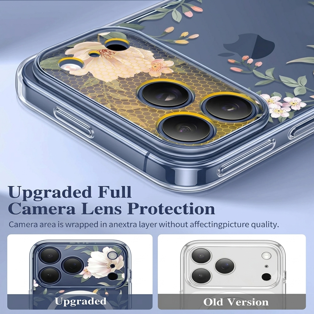 For Apple iPhone MagSafe Magnetic TPU Back Priented Case Cover