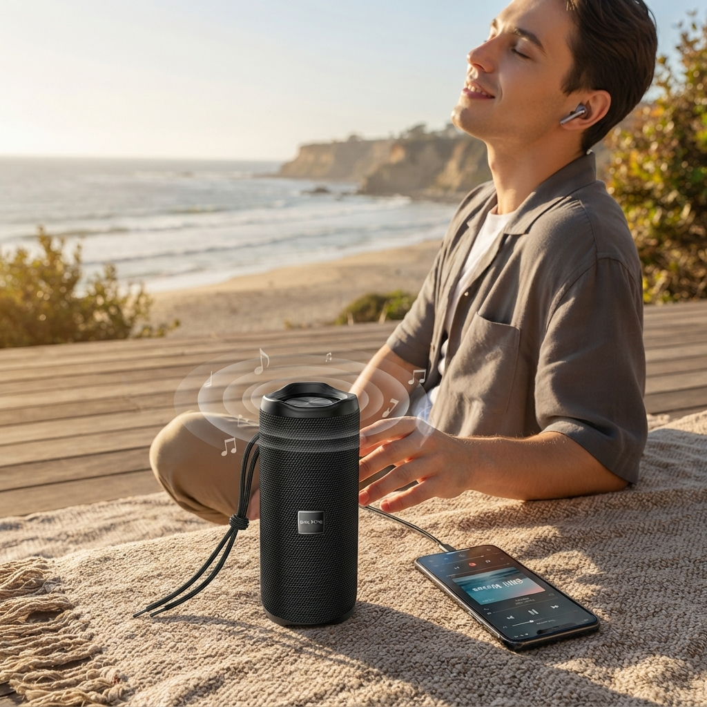 BOROFONE BR100 Joy Sports Wireless Bluetooth BT6.0 Portable Speaker ( Black )