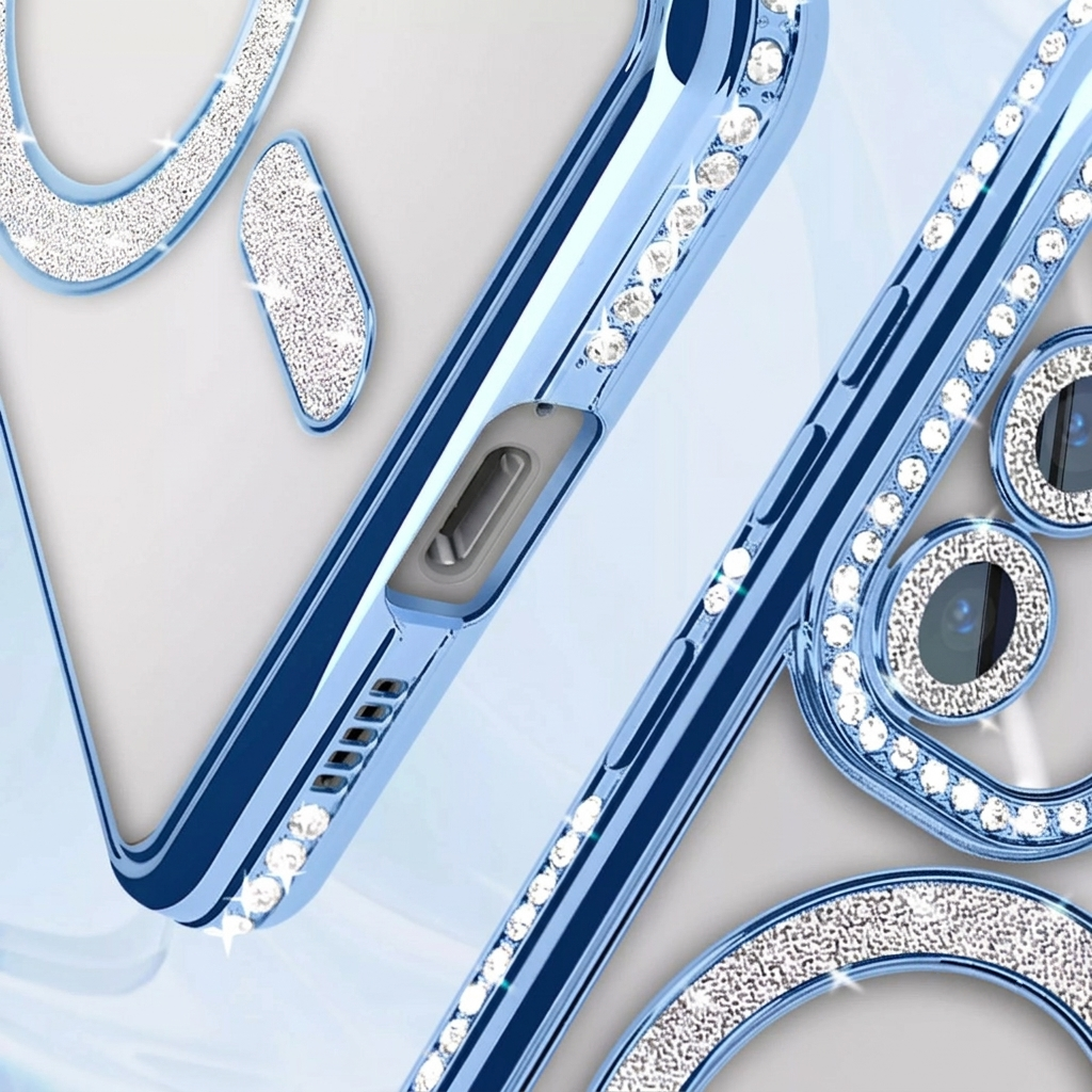 For Samsung Galaxy A Series Case, MagSafe Magnetic Diamond Rhinestone Glitter Crystal Bling Camera Lens Protector Cover