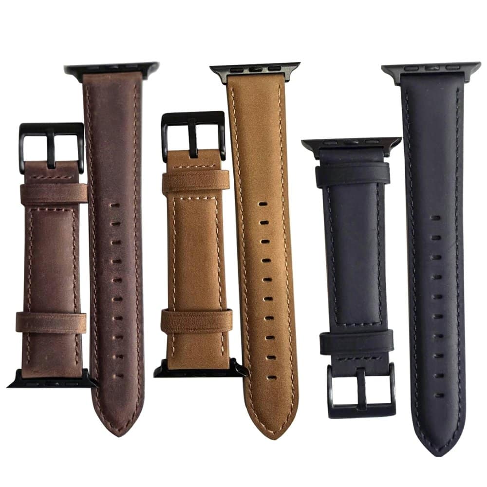 Genuine Leather Wristband For Apple Watch Series 10 /9 /8 /7 /SE /6 /5 /4 /3 /2 /1 Ultra 2 38 /40 /41 /42 /44 /45 /46 /49mm