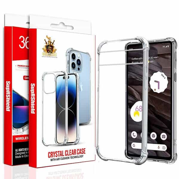 For Google Pixel Clear Case Shockproof Tough Gel Clear Transparent Air Cushion Cover (Transparent)