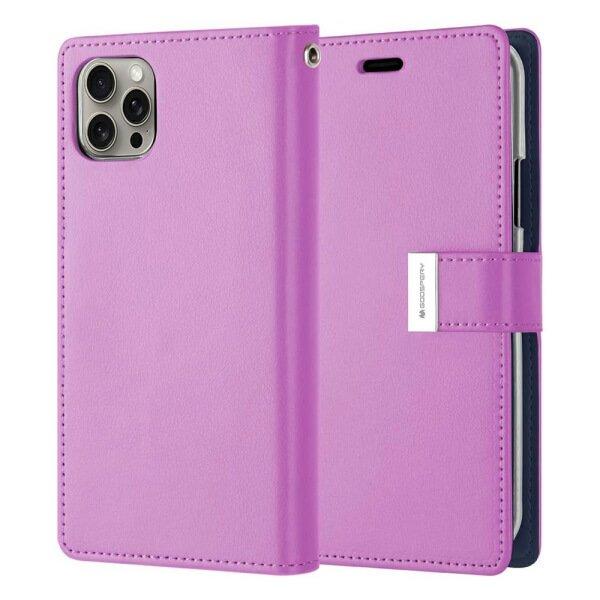 Goospery For Apple iPhone Rich Diary Wallet Flip Case Leather Card Slots Magnetic Cover