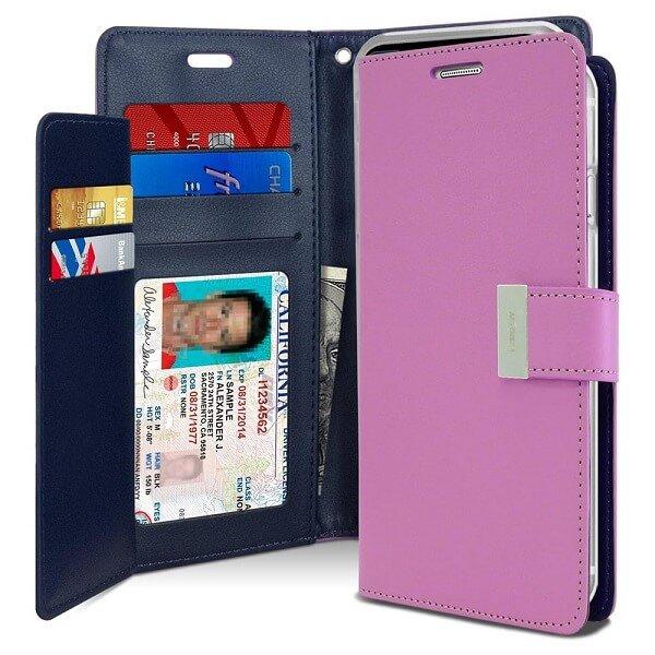 Goospery For Apple iPhone Rich Diary Wallet Flip Case Leather Card Slots Magnetic Cover