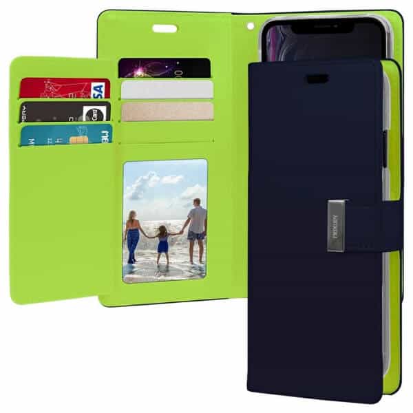Goospery For Apple iPhone Rich Diary Wallet Flip Case Leather Card Slots Magnetic Cover
