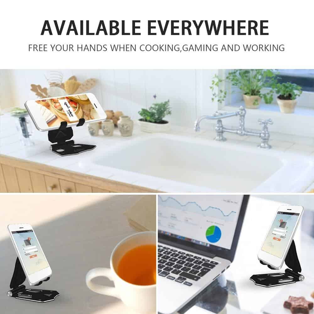 Aluminium Foldable Desktop Cell Phone Smartphone Stand Bracket Phone Desktop Bracket Small Tab /iPad