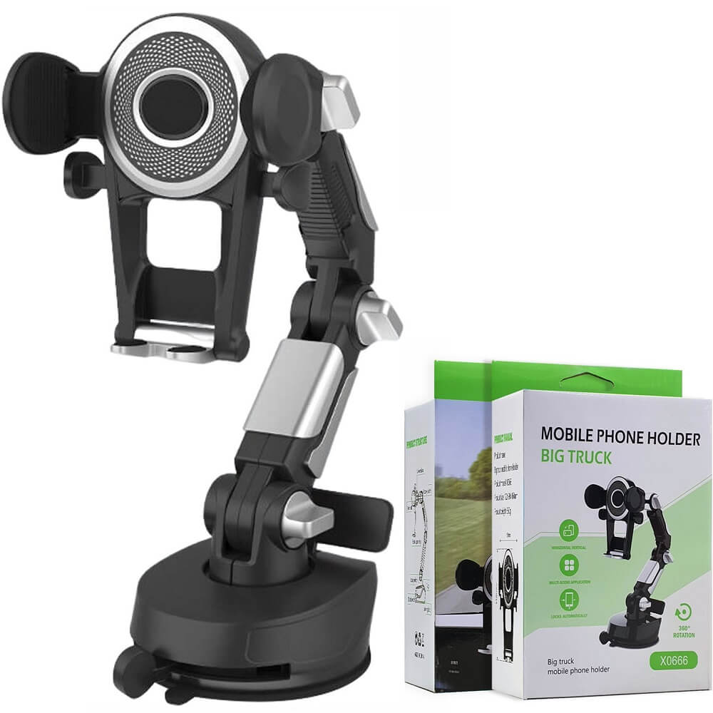 Long Arm For Truck Car Telescopic Rotating Windshield Mobile Phone Mount Holder