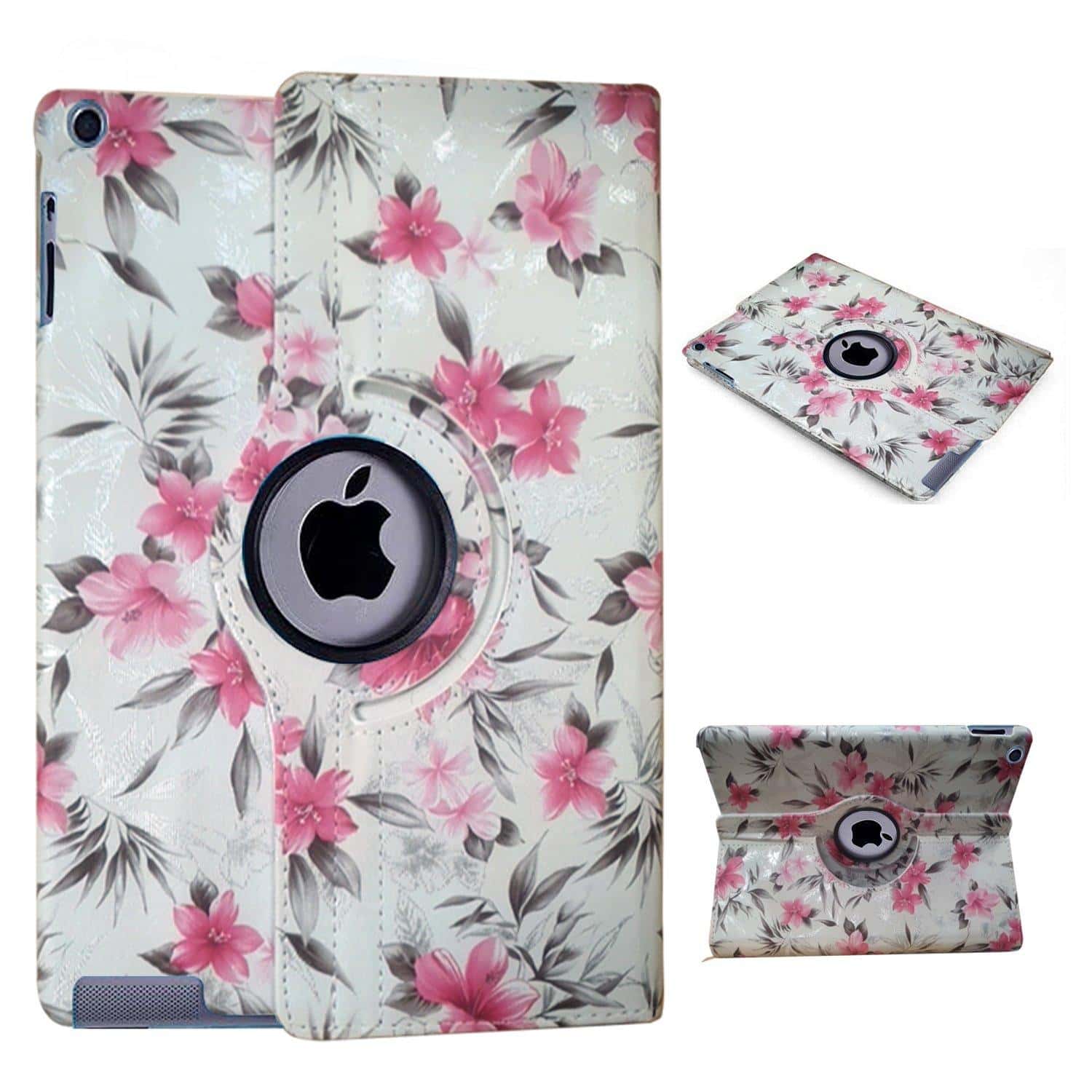 Flower Pattern iPad 360 Degree Case