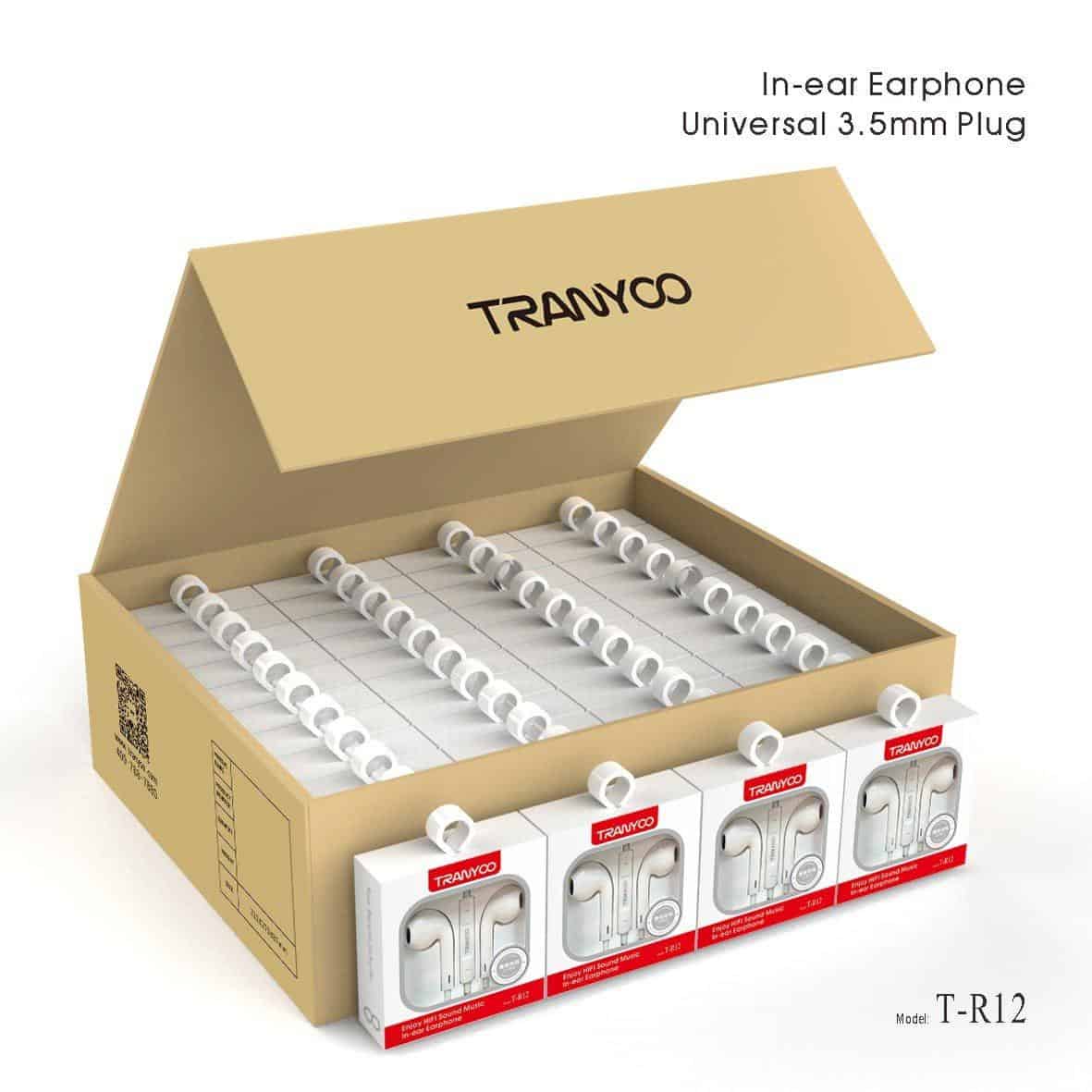 Tranyoo (T-R12) Earbud/Headphone/Earphone 3.5mm Jack (Built-in Microphone & Volume Control)