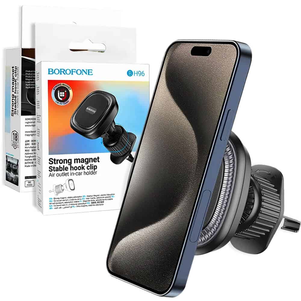 BOROFONE BH96 NT 360 Degree Rotating Air Outlet Magnetic Air Vent Car Mobile Phone Holder for 4.5-7 inch iPhone Samsung Google Nokia Oppo Motorola