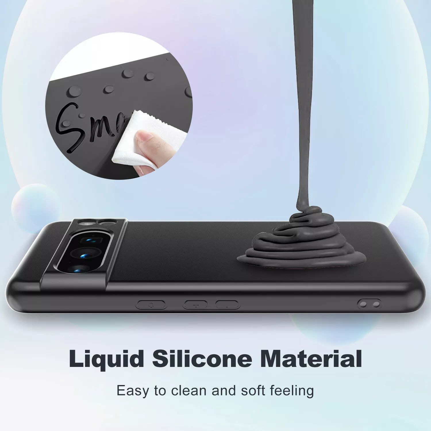 For Google Pixel 8/Pixel 8A /Pixel 8 Pro MagSafe Liquid Silicone Silky Soft Touch Full Protective Anti Scratch Cover with Microfiber Lining Back Case