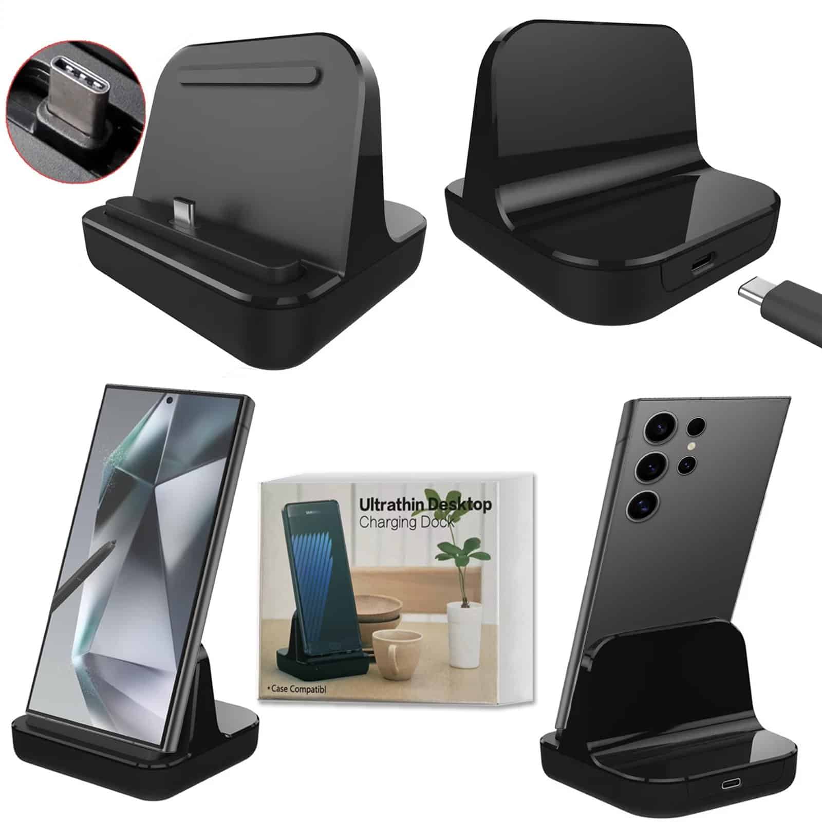 USB Type C Desktop Charging Dock Charger Cradle Station for Android Phones