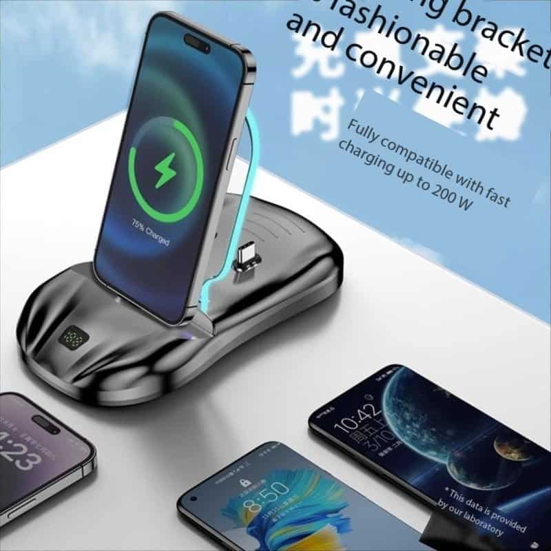 100w Fast Charging USB Type C / Lightning Magnetic Head Desktop Mobile Phone Charger Charging Station
