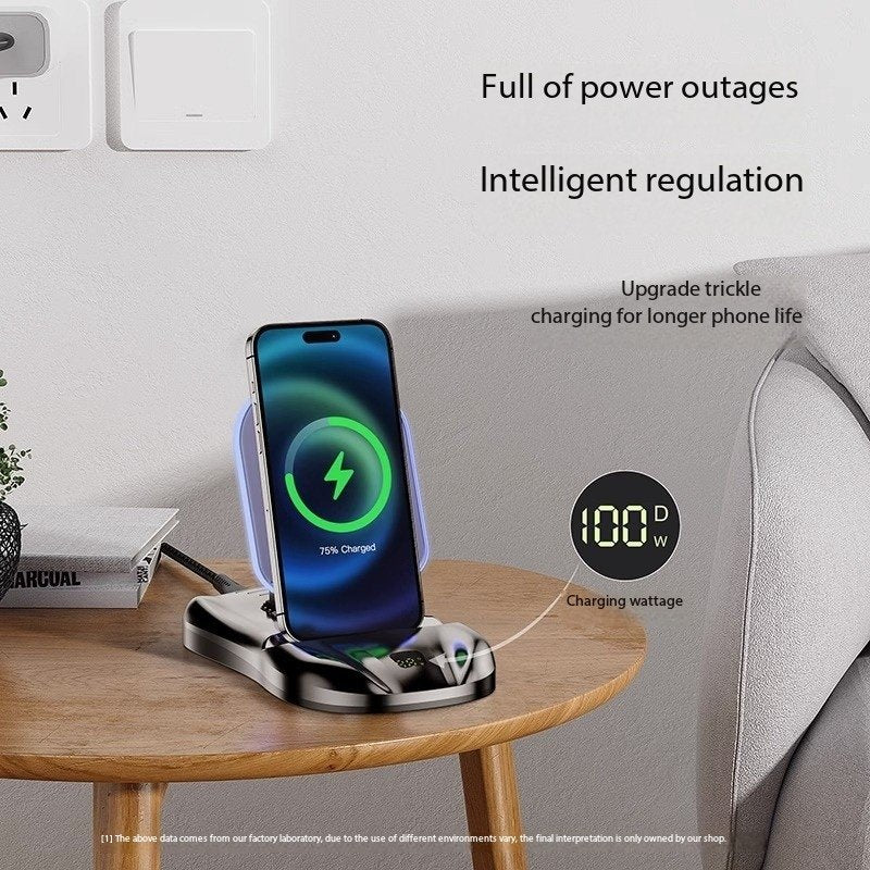 100w Fast Charging USB Type C / Lightning Magnetic Head Desktop Mobile Phone Charger Charging Station
