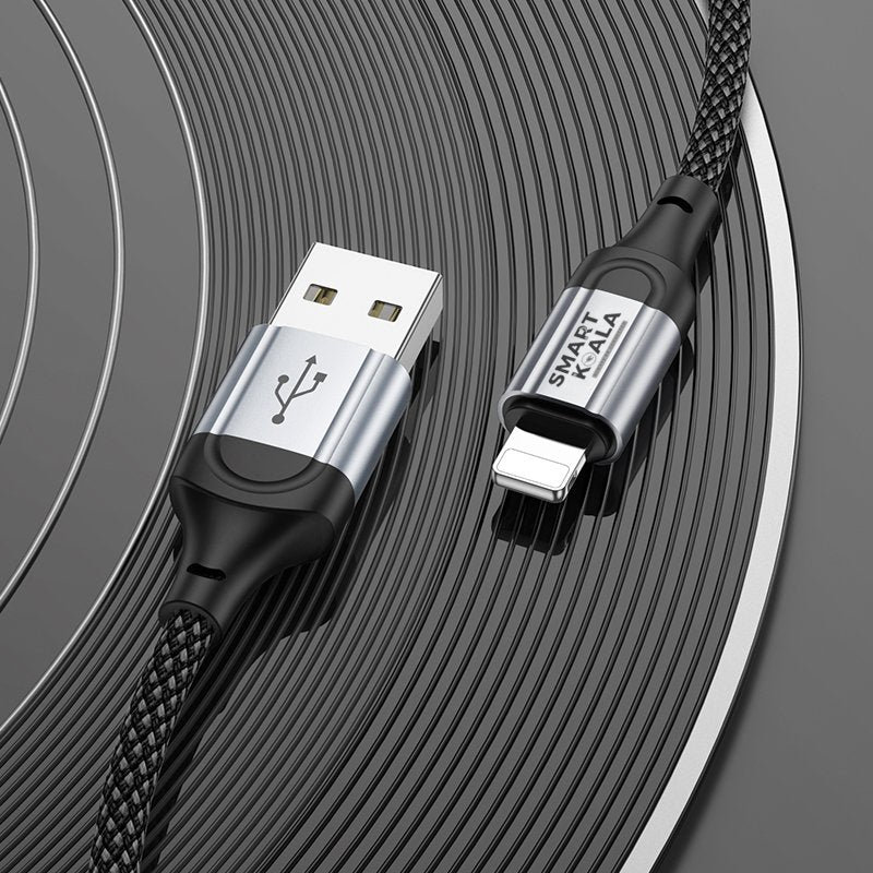 Smart Koala 2M USB A to Lightning 2.4A Fast Charging Charger Data Sync Cable Cord