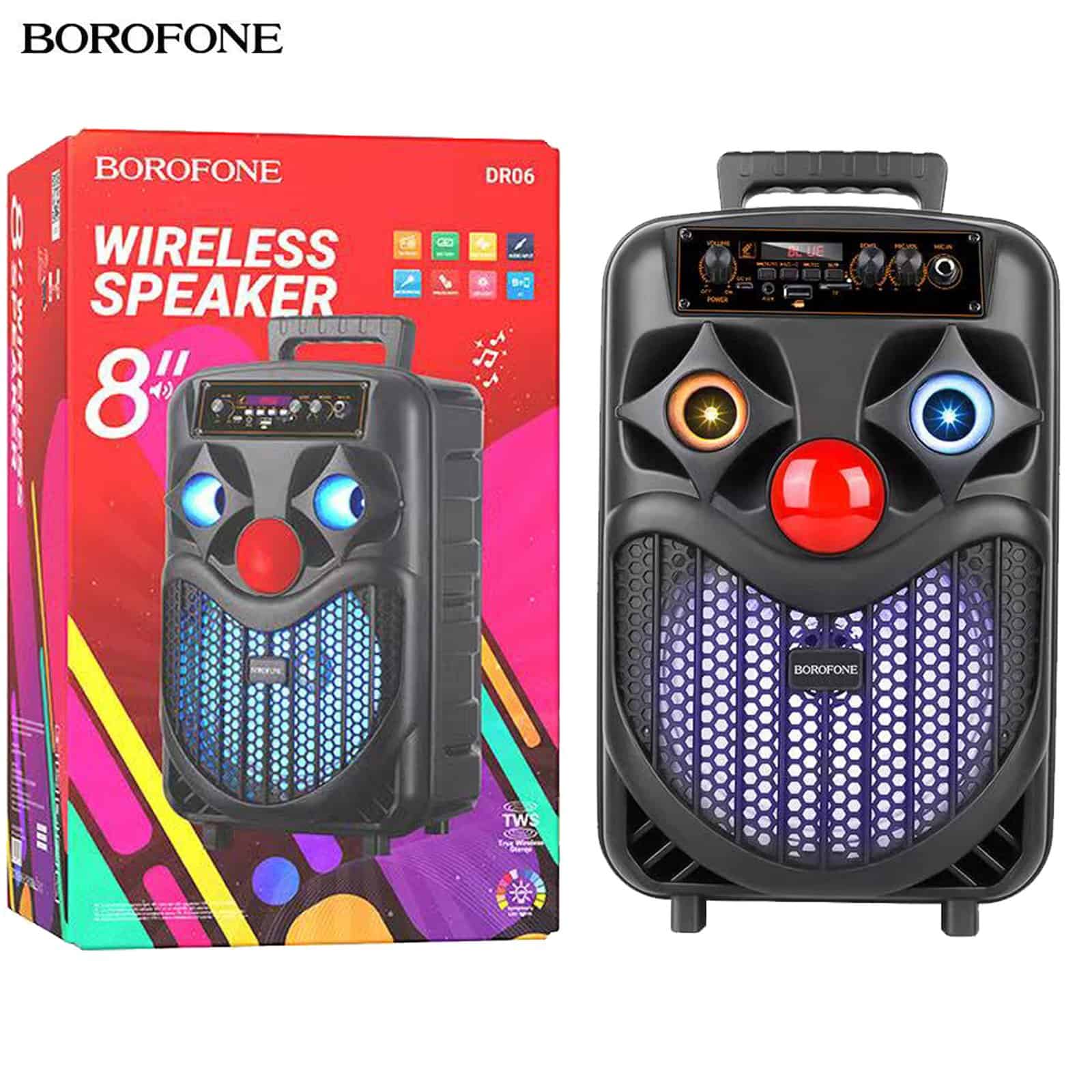 Borofone DR06 8 inch Portable Sports Wireless Bluetooth Speaker ( Black)