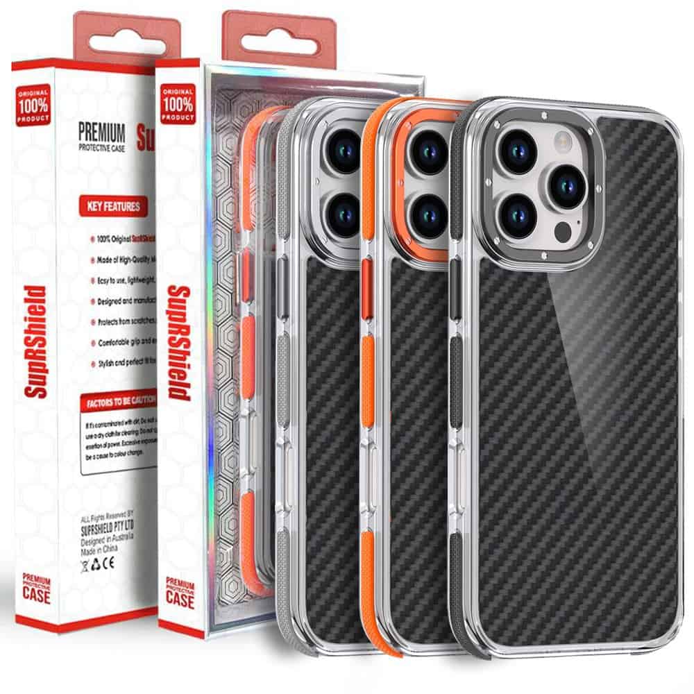 Dual Color Acrylic Hybrid TPU Carbon Fiber Phone Case Cover For Apple iPhone
