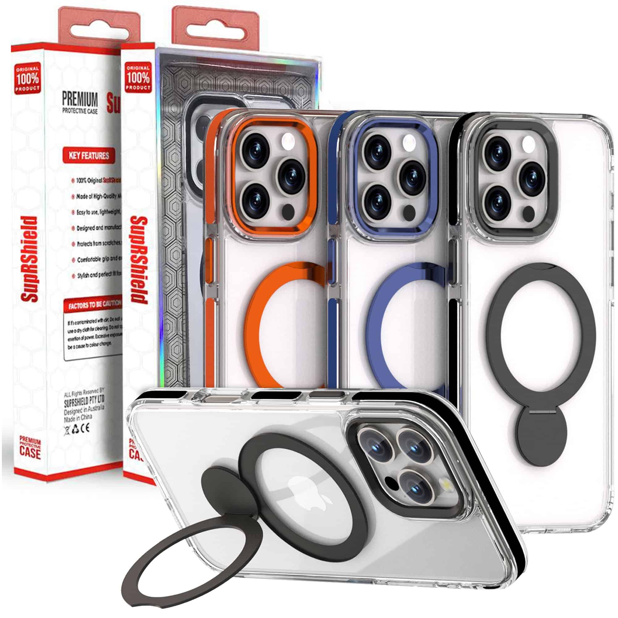 For Apple iPhone MagSafe Magnetic Stand Anti Scratch Camera Protective Case Cover