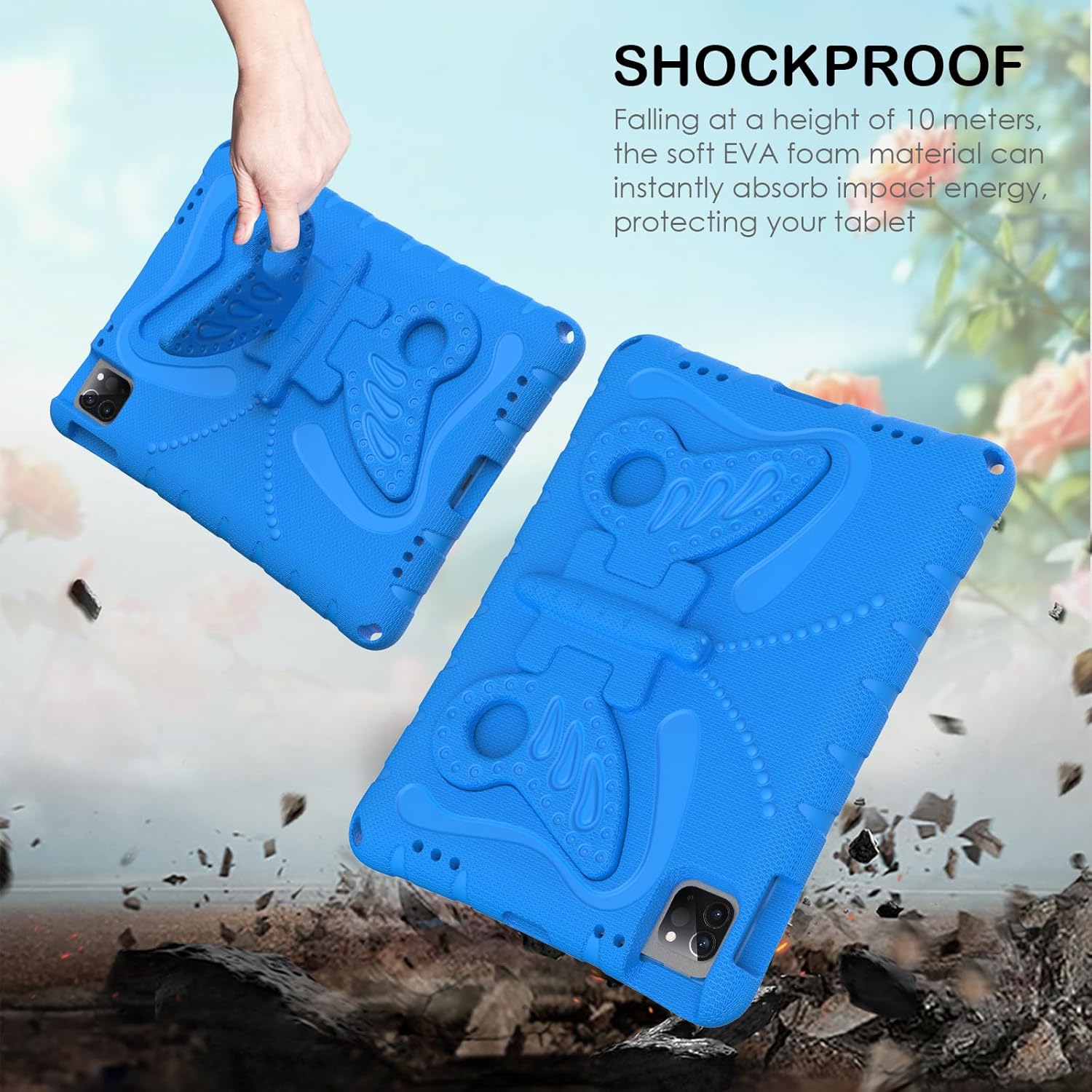 For Apple iPad Series EVA NEW DESIGN Butterfly Soft Tablet Case, Kids Protective Shockproof Case Cover For Childrens