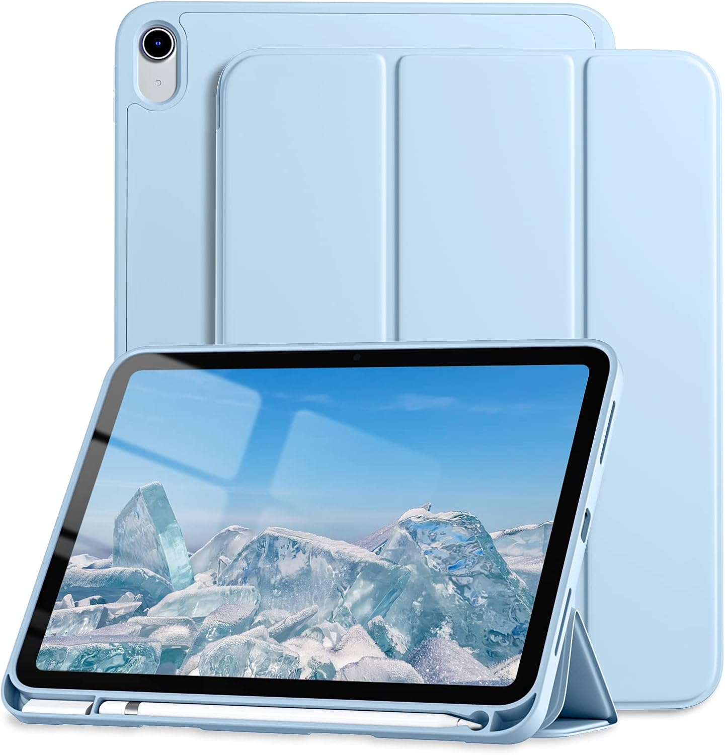 [NEW ITEM] WITH PENCIL HOLDER Folio Smart Leather Magnetic Stand Case Cover Apple iPad All Models