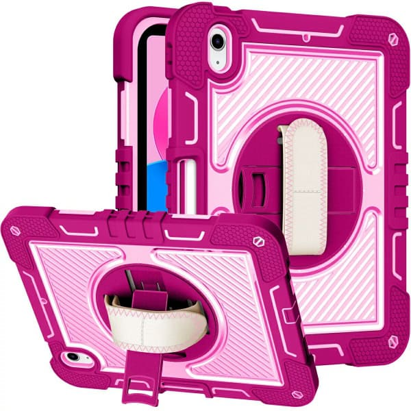 For Apple iPad 10th Gen 10.9 2022 Rotatable Military Grade Case Shockproof Multi-Layer Protective Kickstand Cover