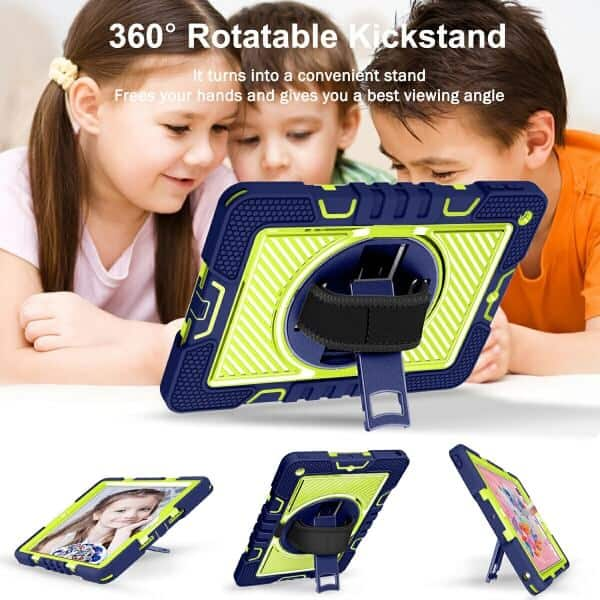 For Apple iPad 10th Gen 10.9 2022 Rotatable Military Grade Case Shockproof Multi-Layer Protective Kickstand Cover