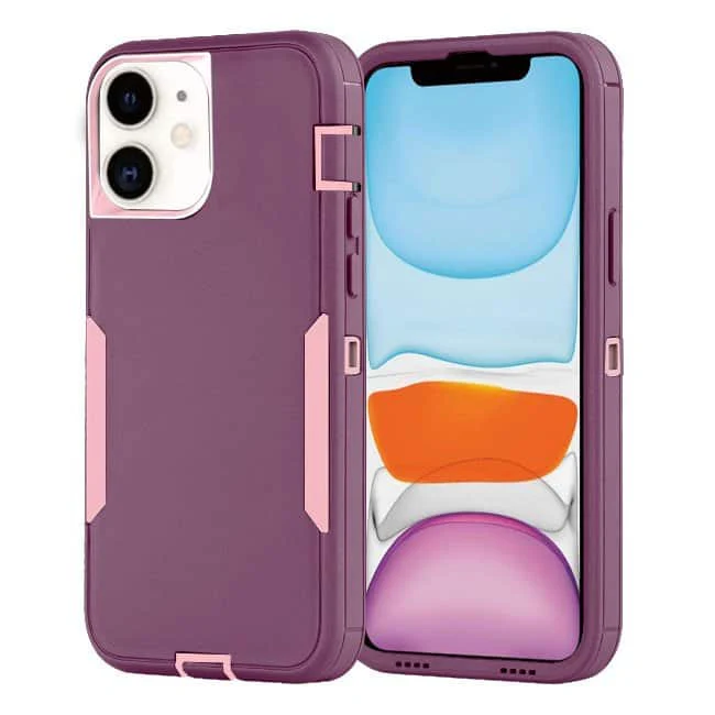 For Apple iPhone All Model 3in1 Case Drop Resistant Defender Tradies Hybrid Armor Heavy Duty Rugged Shockproof Tough Cover