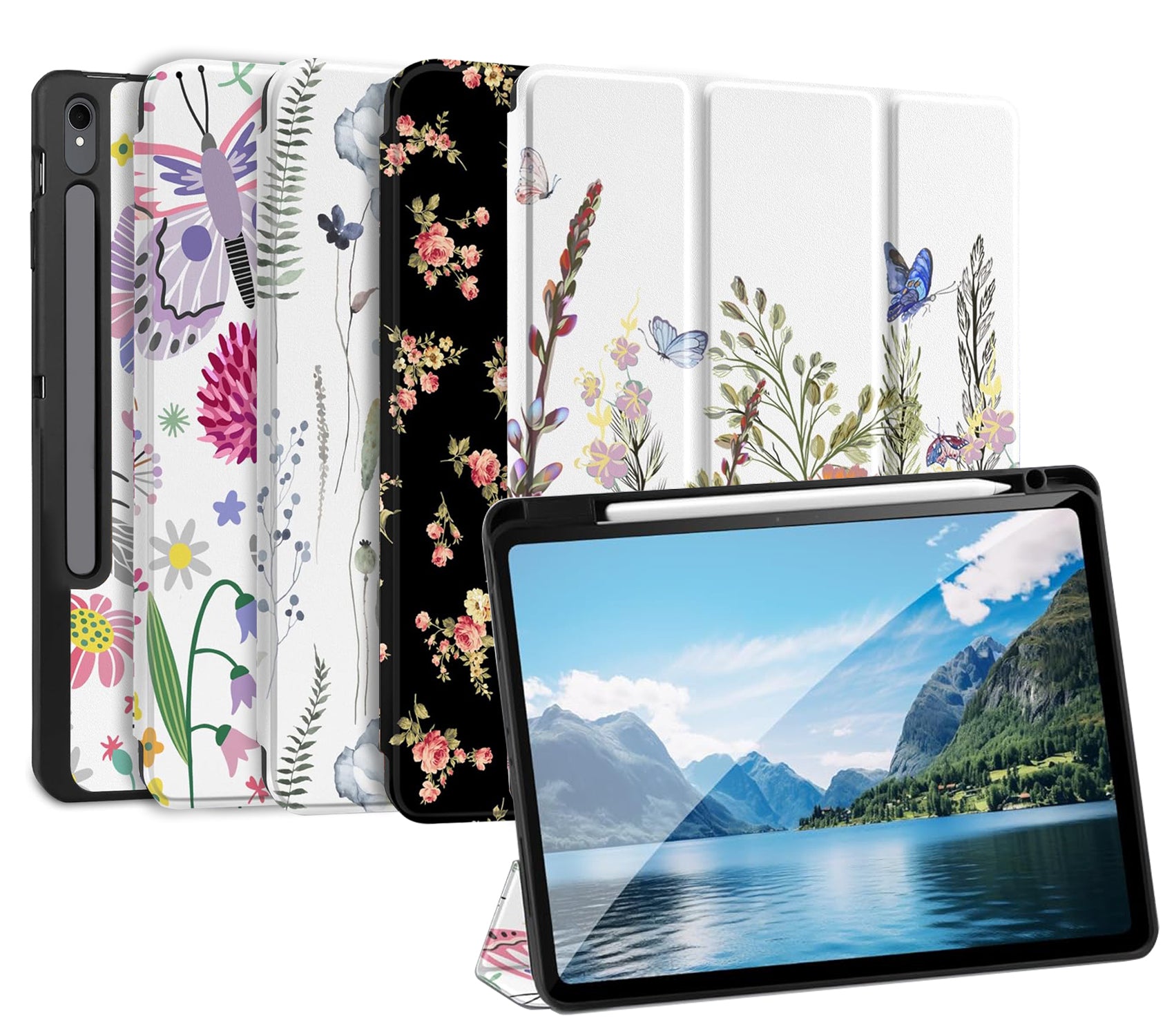 WITH PENCIL HOLDER For Apple iPad Folio Smart Leather Magnetic Stand Case Cover