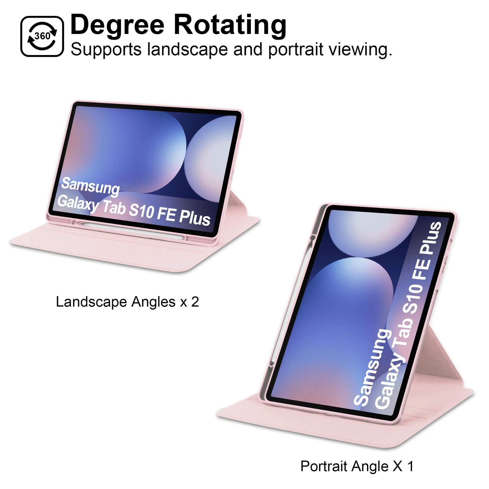 For Galaxy TAB S11 / S9 / S9 FE / S10FE / S10 Lite WITH PENCIL HOLDER Rotaing Folio Smart Leather Magnetic Stand Case Cover