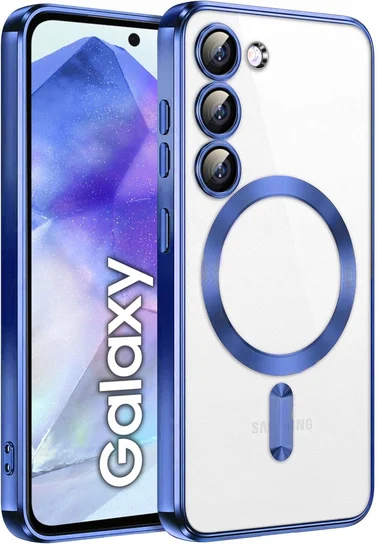 For Samsung Galaxy A16/A26/A36/A37/A56 Plating MagSafe Magnetic TPU Back Clear Case Cover